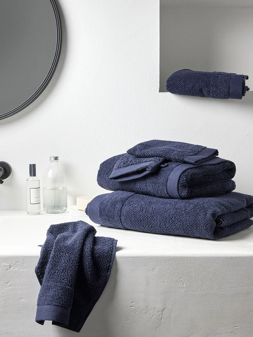 Maxi drap de bain uni 'BIO ORGANIC' 'TODAY'   Bleu marine