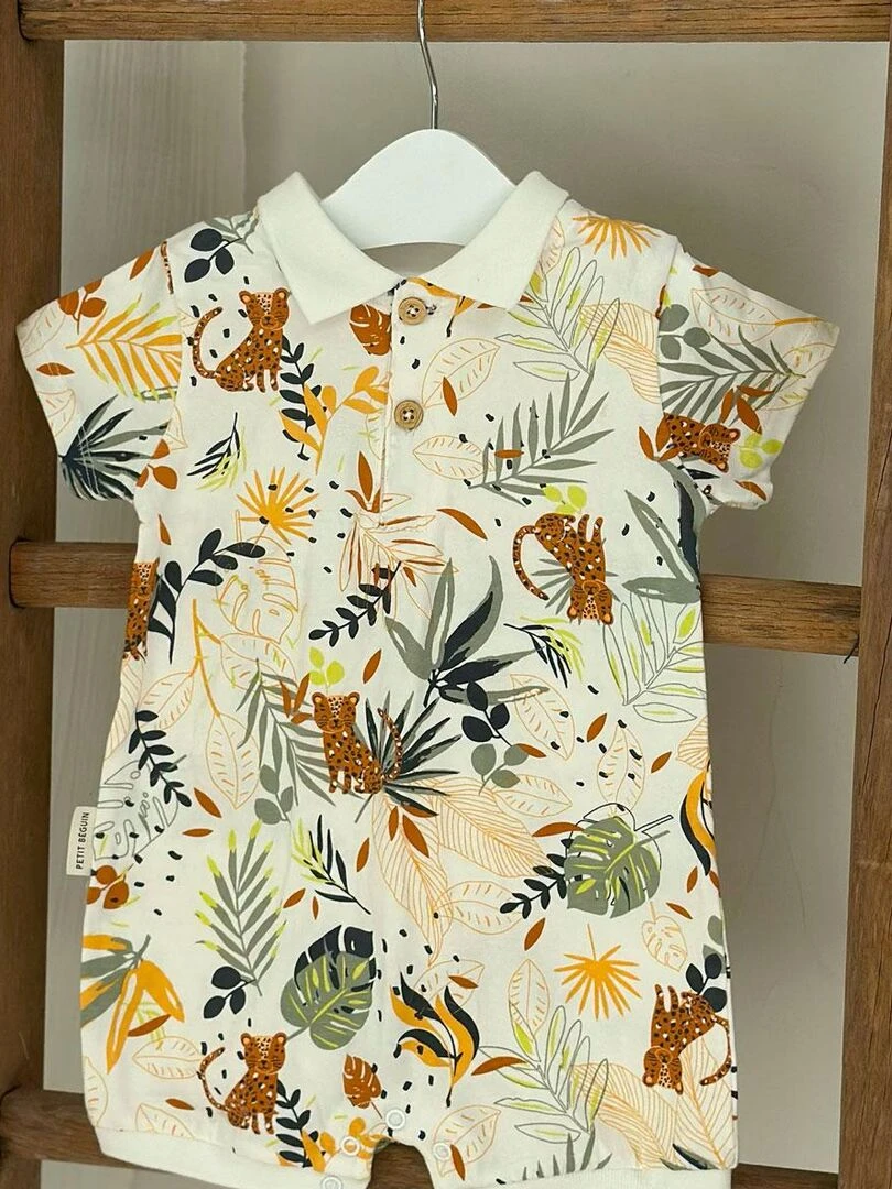 Barboteuse bébé Wakae   Ecru