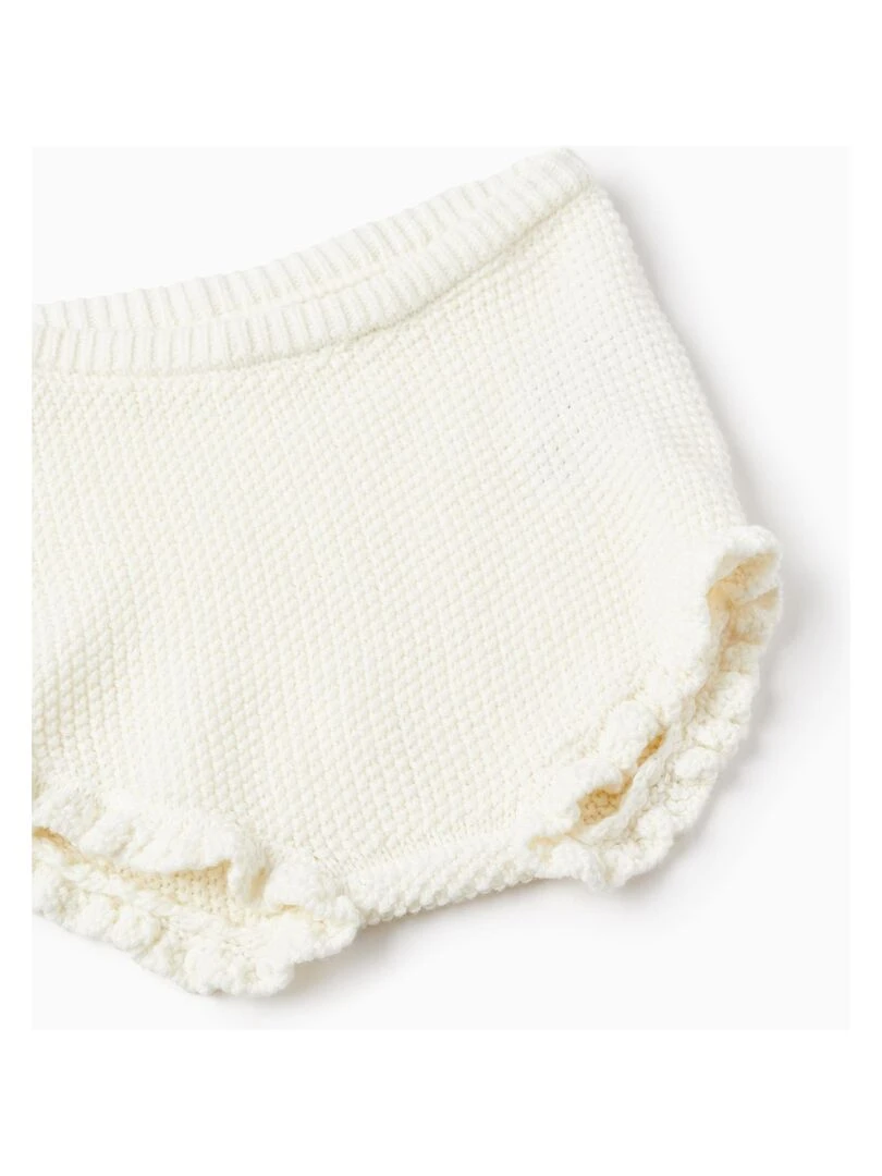 Robe + Bloomer En Maille De Coton Pour Bébé Fille  MATISSE   Beige clair