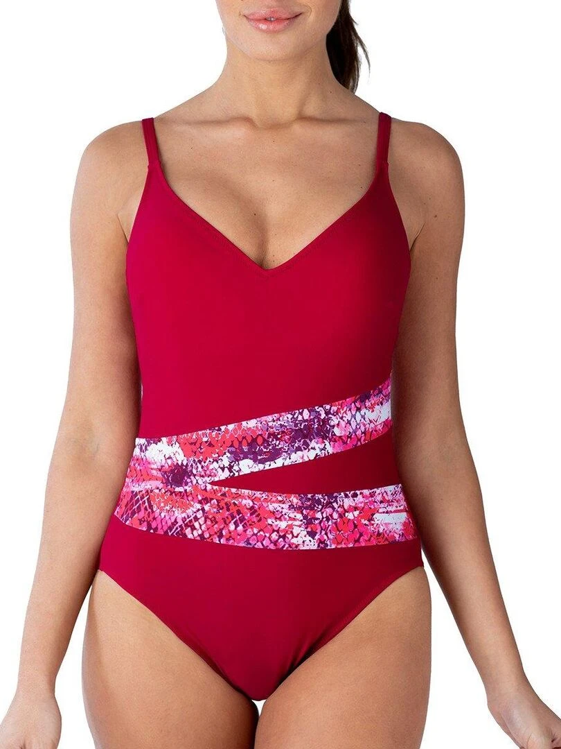 Maillot de bain 1 pièce amincissant Marbella Rouge