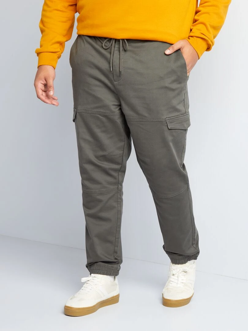 Pantalon chino avec poches sur les côtés Kaki