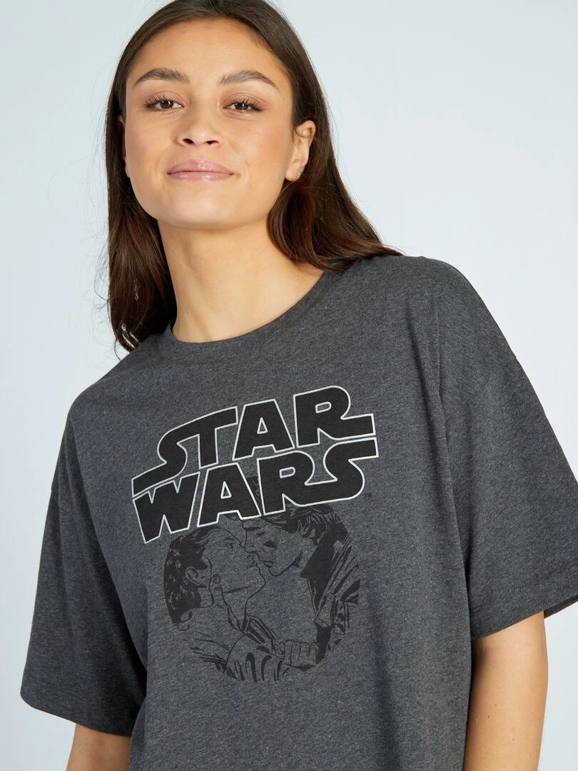 Pyjama long 'Star Wars' 2 pièces Gris/noir