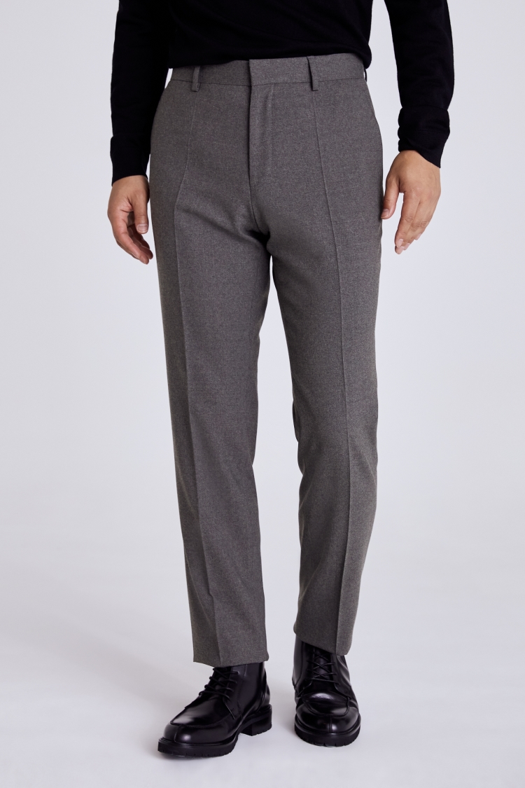 Slim Fit Mid Grey Trousers Buy Online at Moss