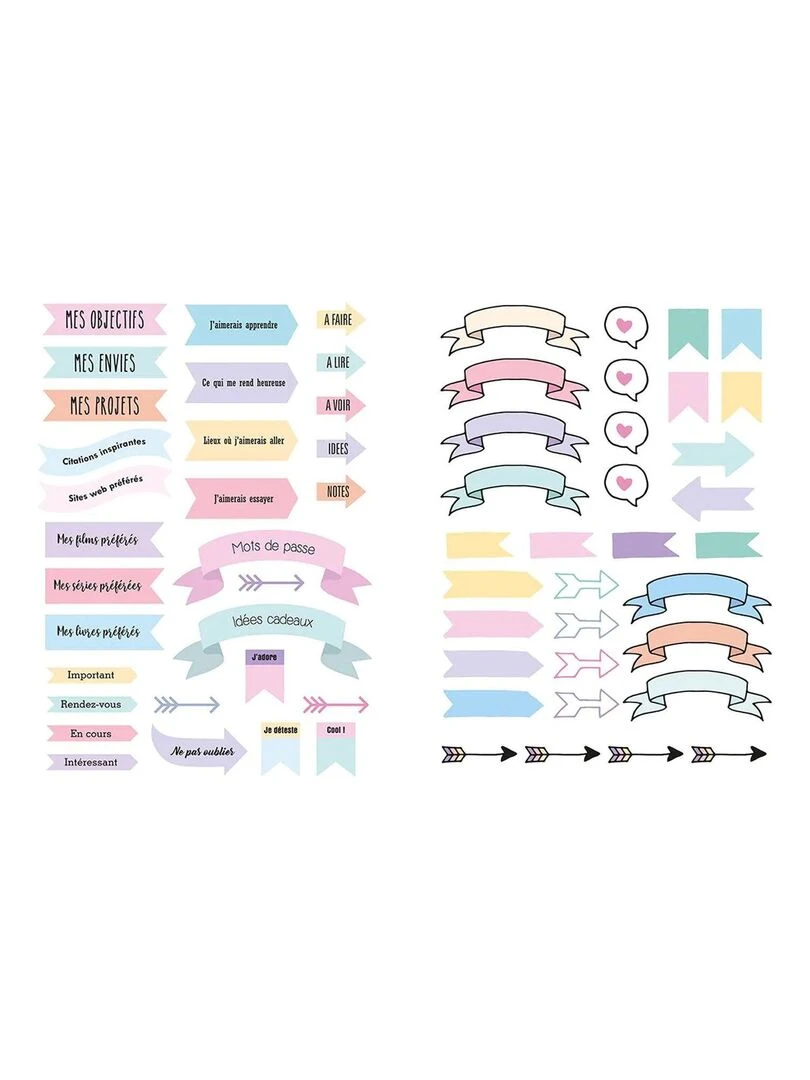 2 planches de décalcomanies pour planner   Etiquettes & bannières   N/A