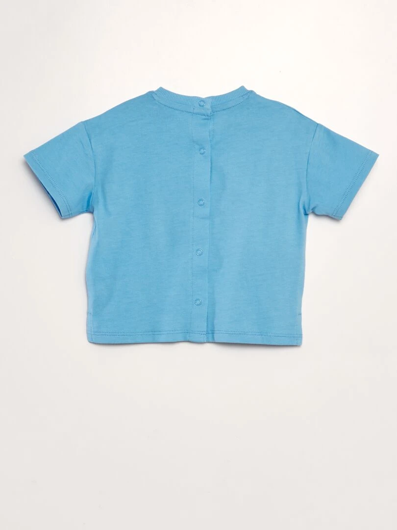 T shirt en coton pressionné au dos Tough Cotton™ Mixte Bleu