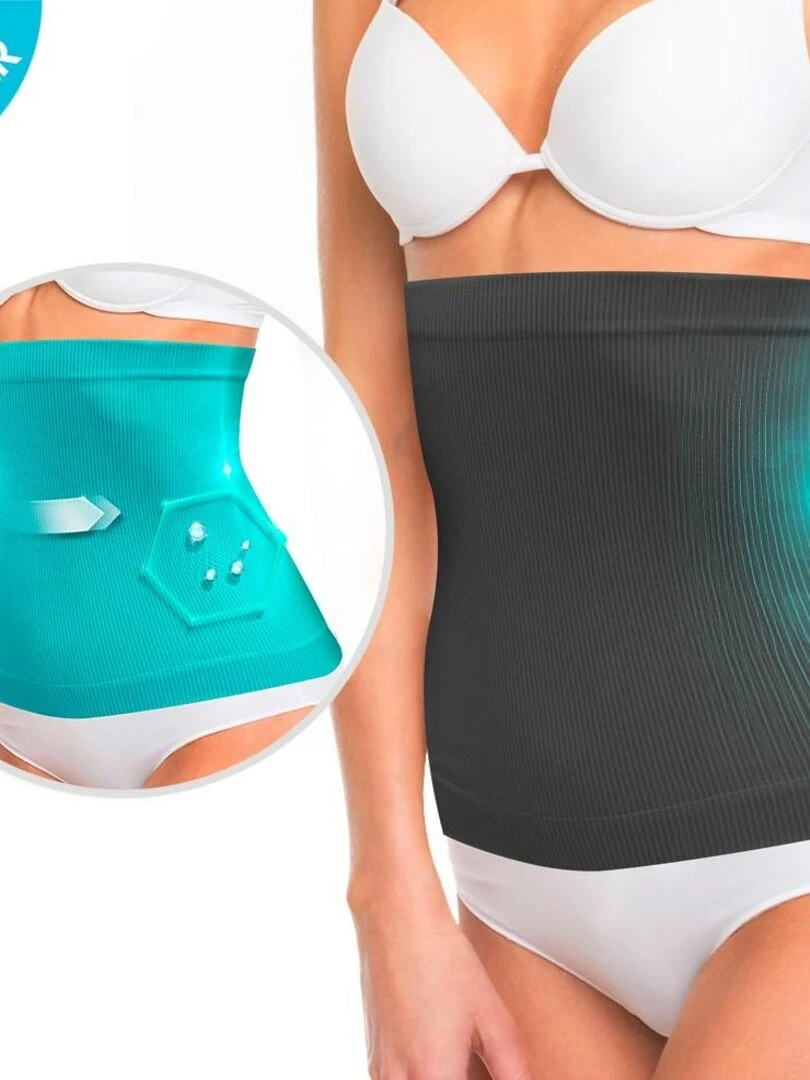 Lot de 2 ceintures minceur CryoShape   Noir Vert