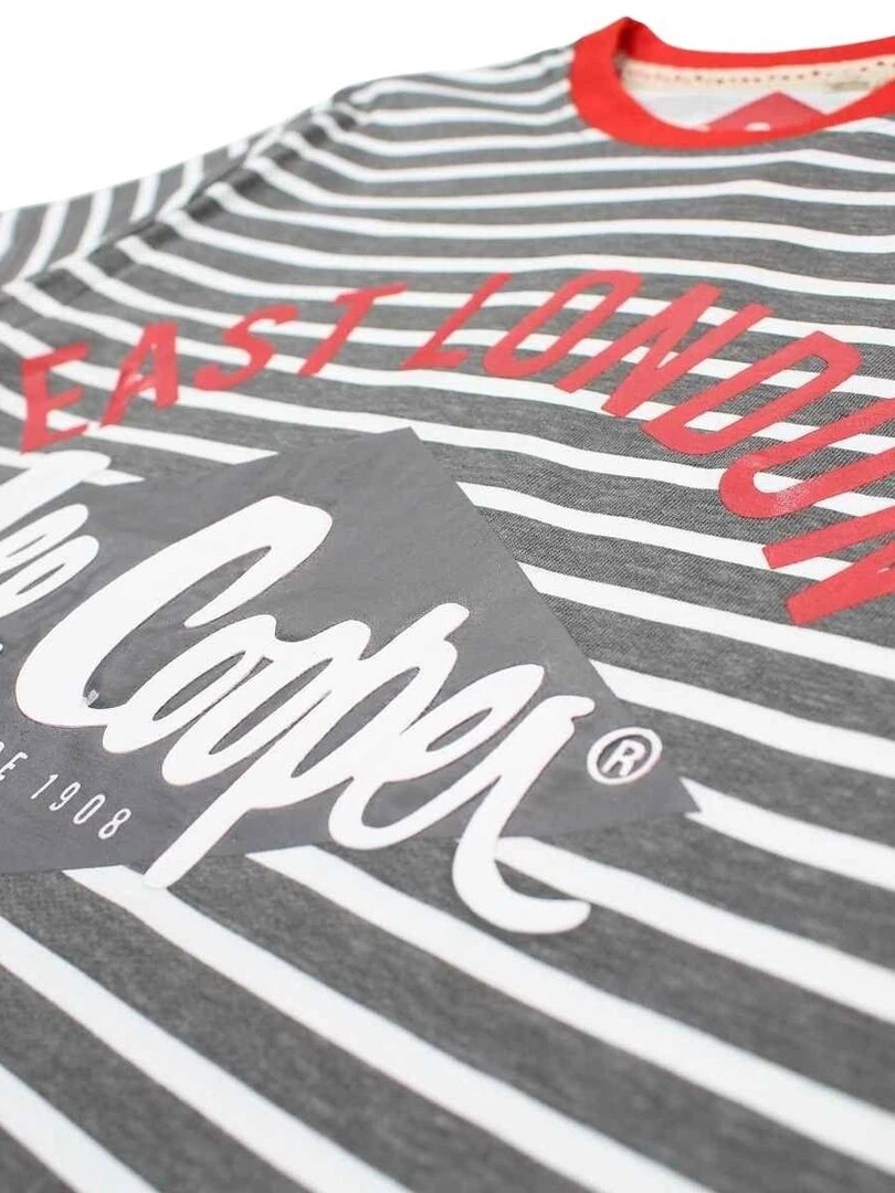 Lee Cooper   Ensemble T shirt bermuda garçon Imprimé Logo   Gris