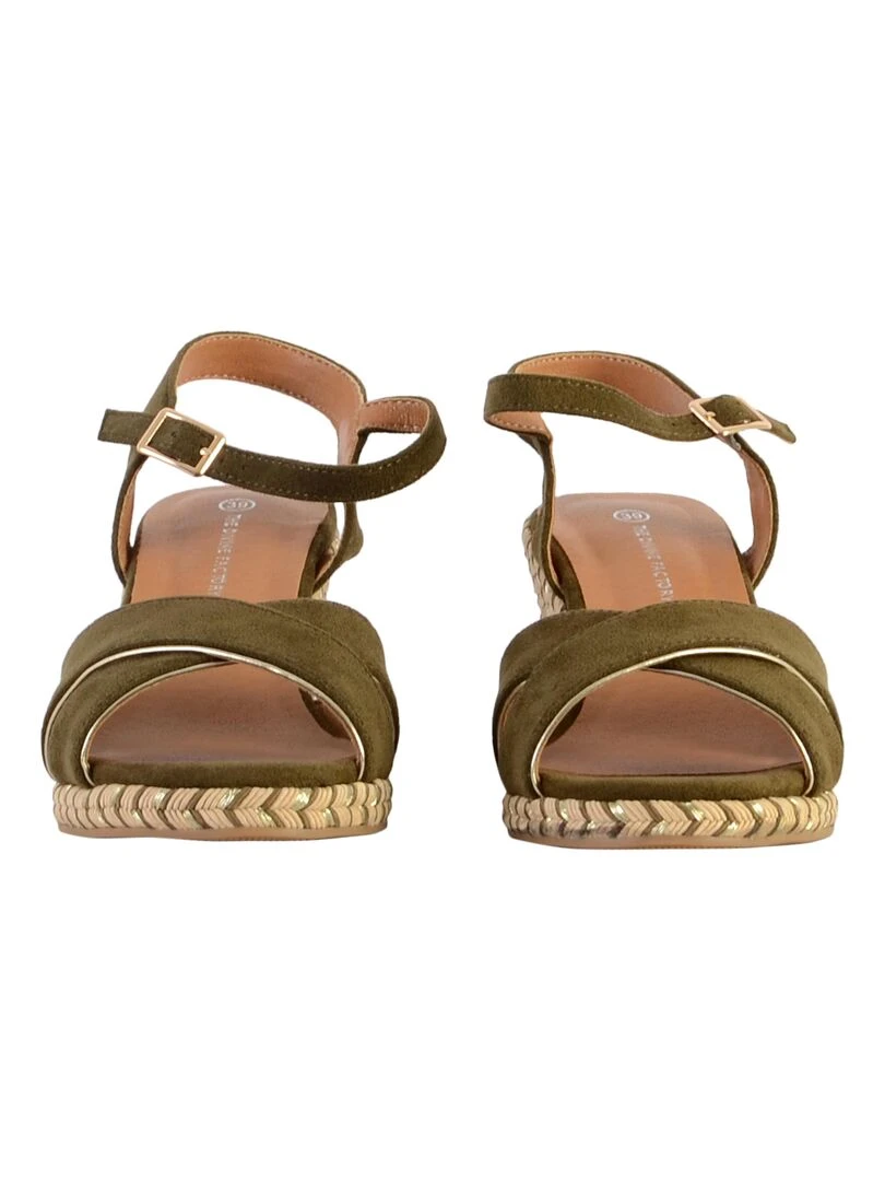 Sandales Compensée The Divine Factory*   Vert