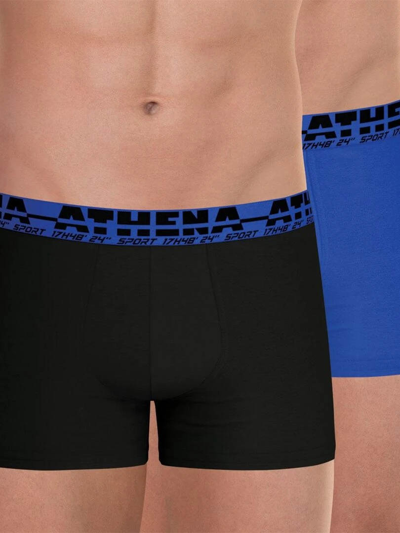 Lot de 2 boxers homme Easy Sport Noir Bleu