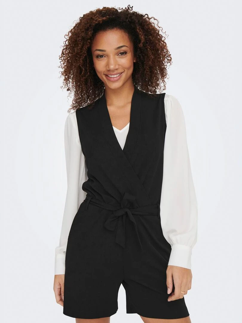 Combishort unie avec ceinture 'JDY'   noir