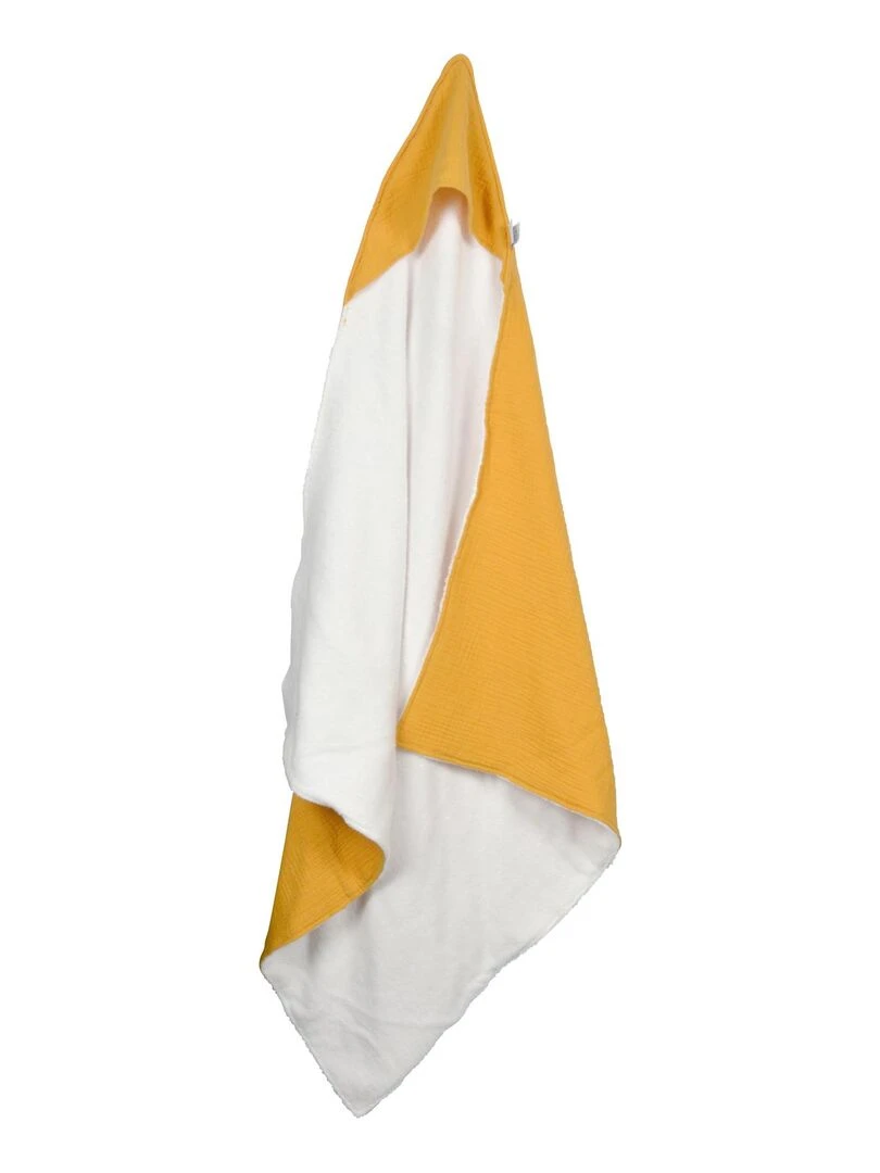 Cape de bain eponge et gaze de coton Jaune