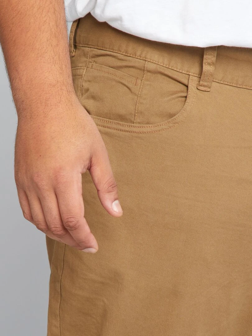 Pantalon slim   L34   Marron clair