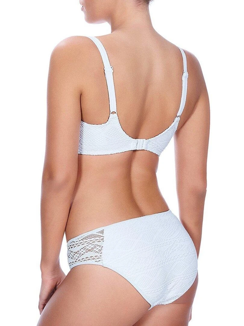 Haut de maillot de bain maille crochet à armatures Sundance   Blanc