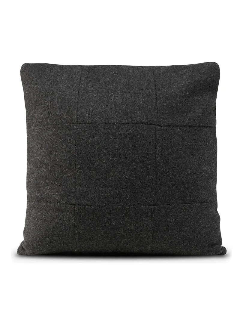 Housse de coussin décoratif Square felt "Happyfriday" Noir