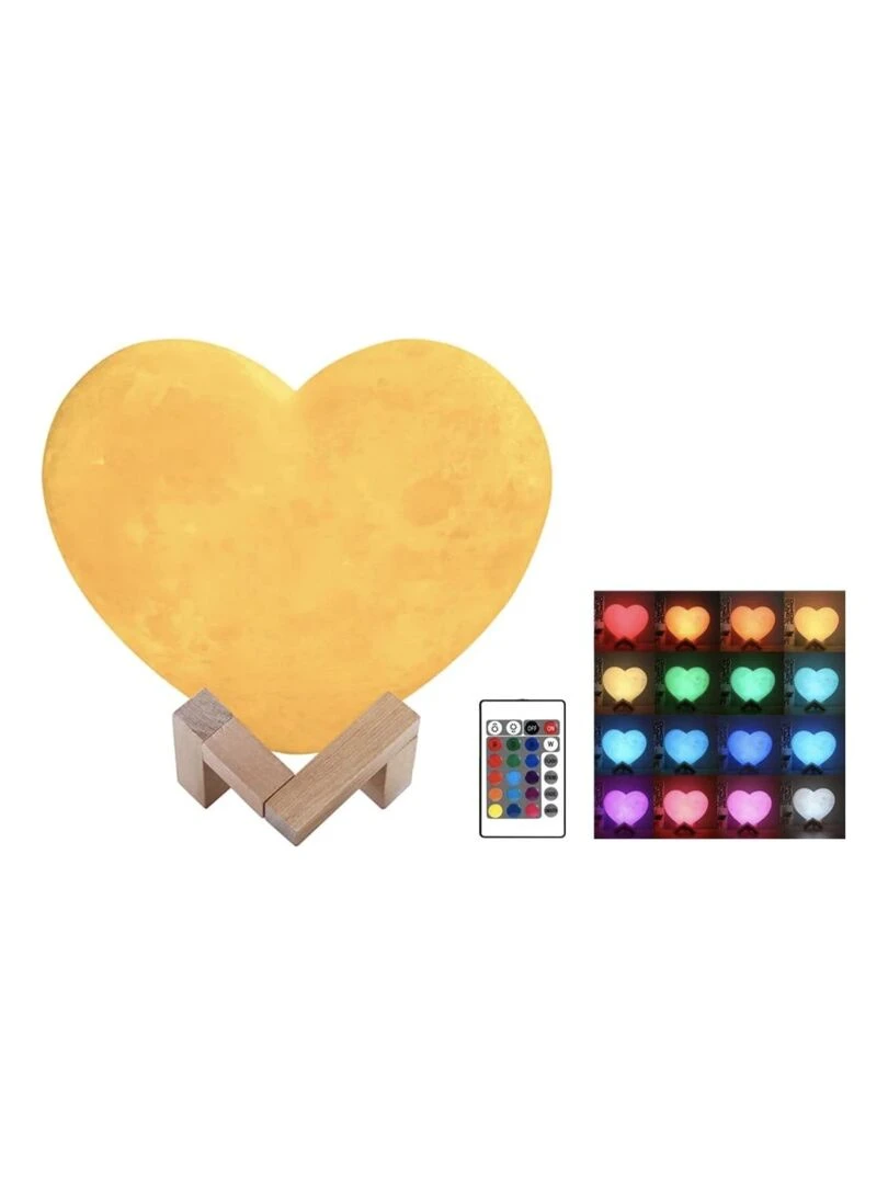 CŒUR Lampe à poser en forme de cœur Beige clair