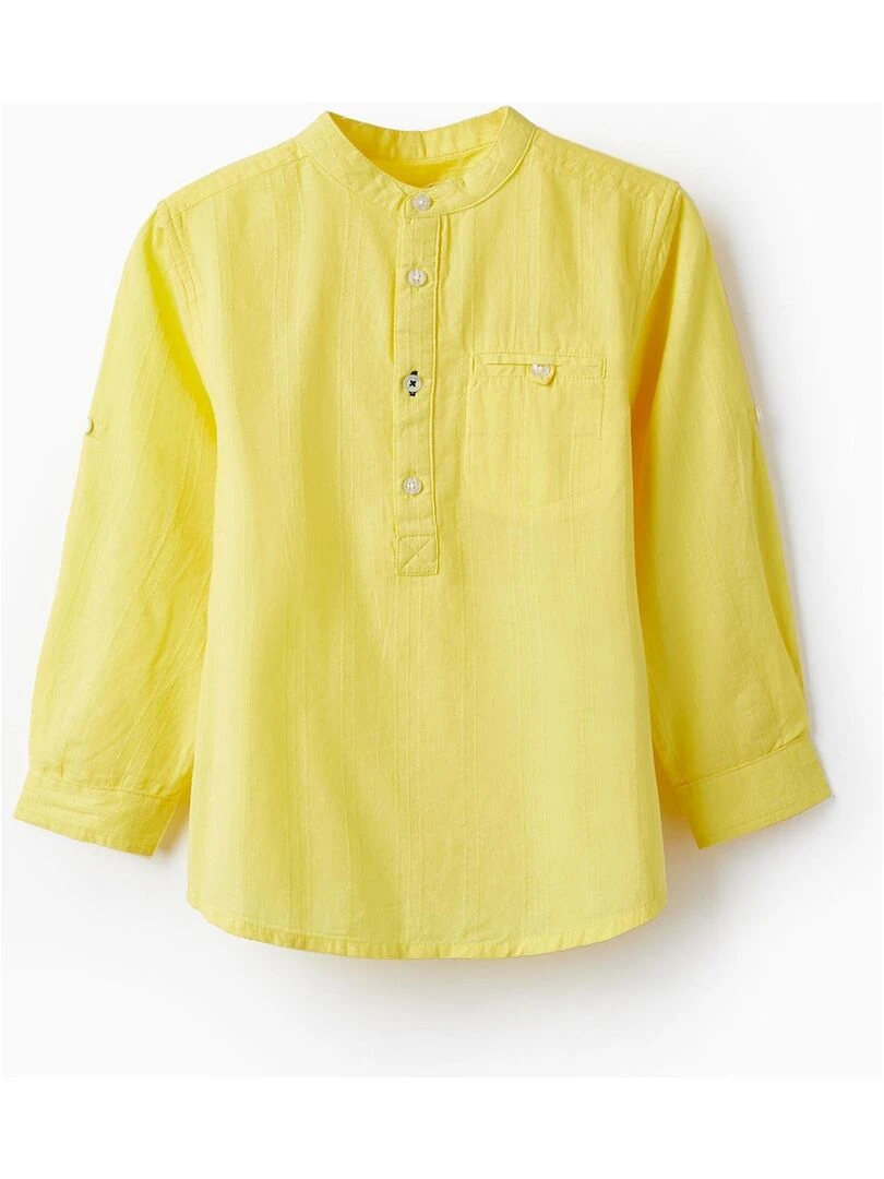 Chemise à manches longues en coton pour garçon 'Special Days' manches longues CÉRÉMONIE Jaune foncé