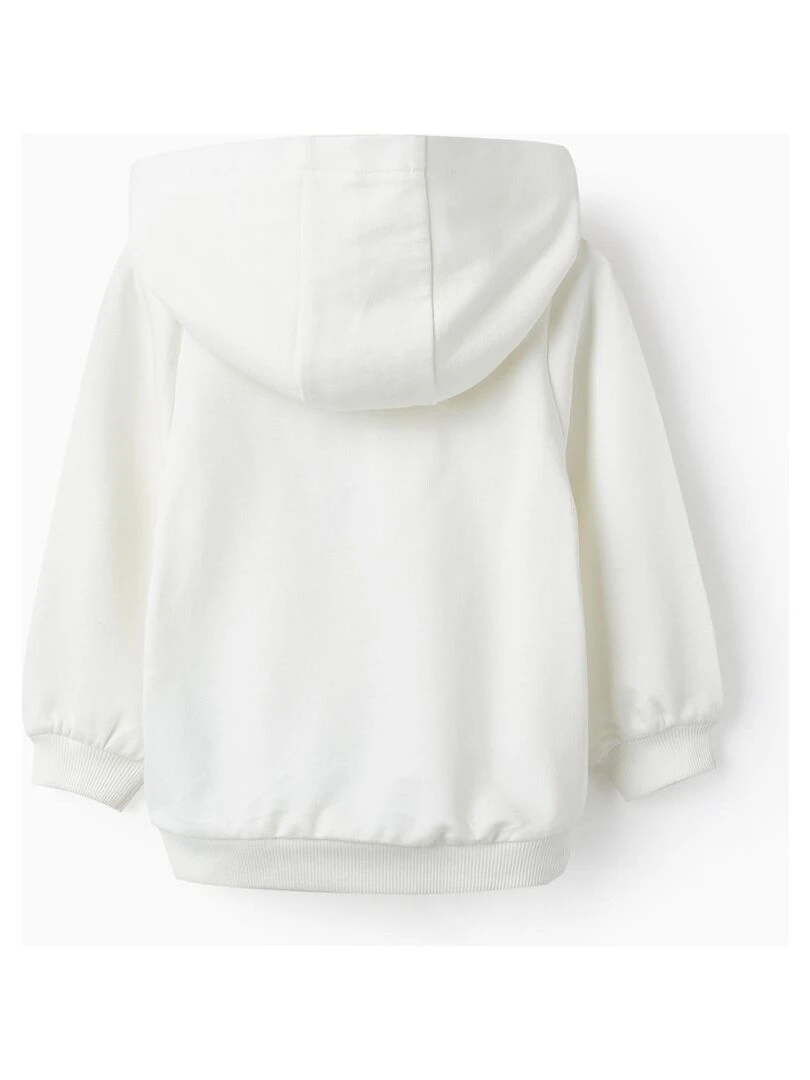 Sweat en coton à capuche pour bébé fille 'Cute' ROYALS OFF DUTY Blanc