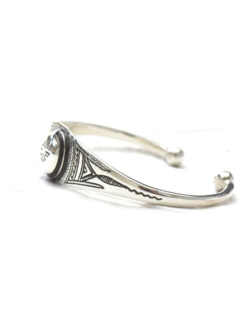 Bracelet ethnique touareg rigide Bijoucolor Argent