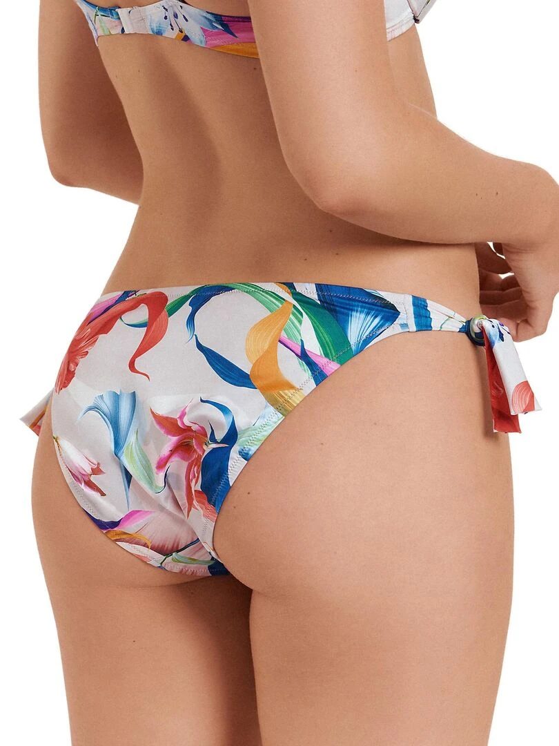 Bas maillot slip de bain à nouettes Nice Gris clair