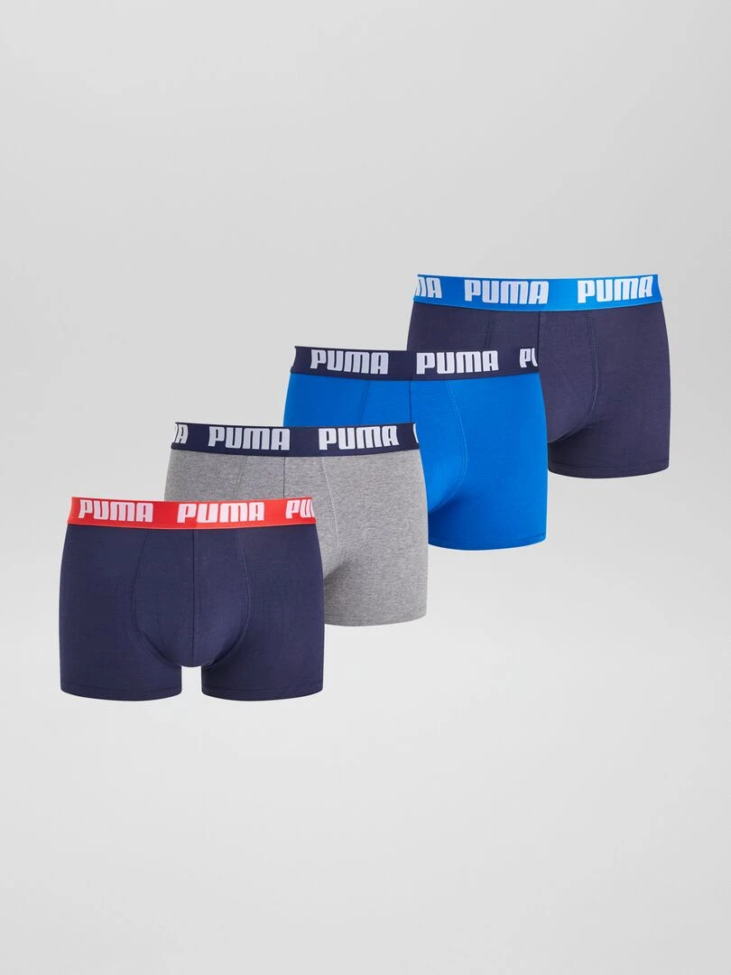Boxers 'Puma' Lot de 4 Bleu/noir/rouge