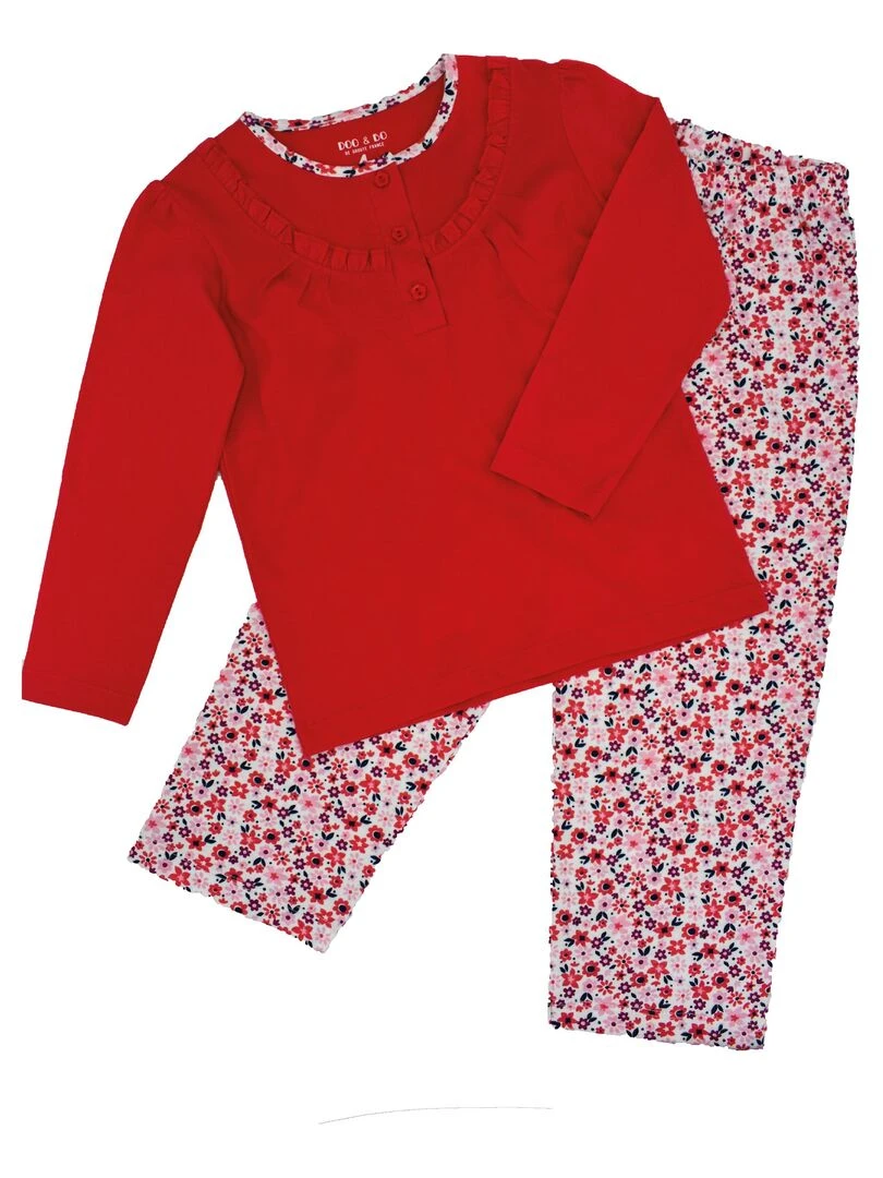 Pyjama Jersey 'flower Power''doo&bo' rose fushia
