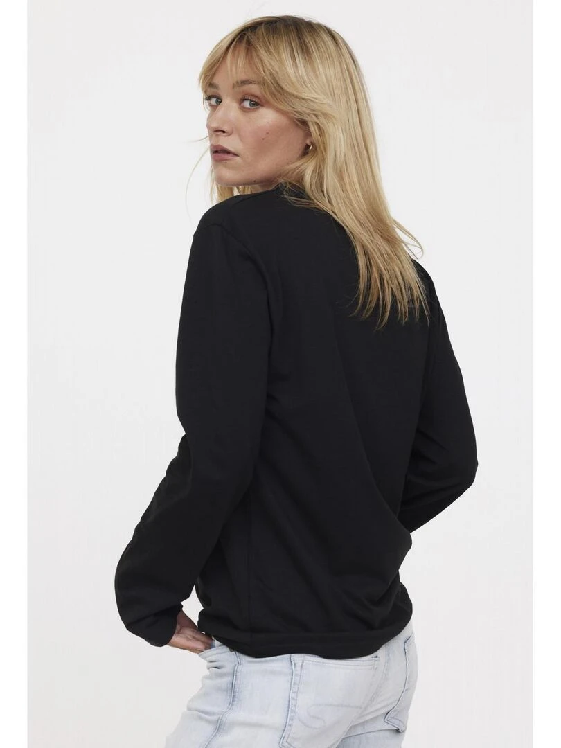 Lee Cooper   T Shirt manches longues coton regular ABEAR   Noir