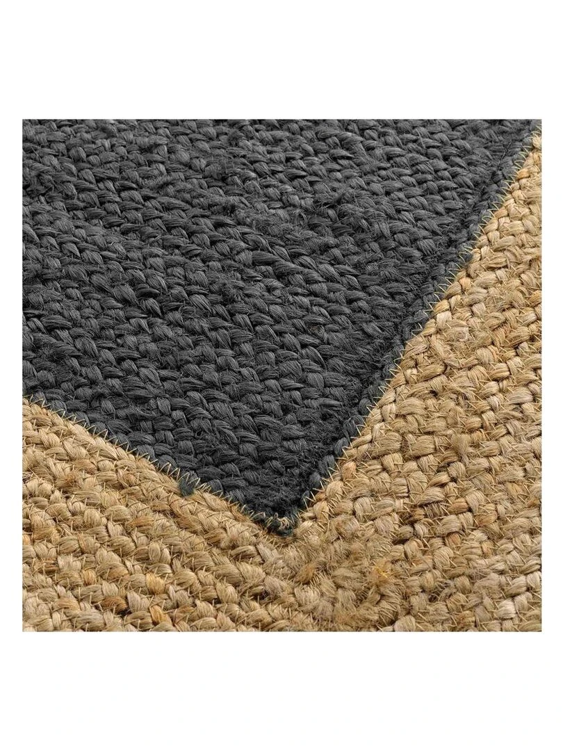 Tapis rectangle bicolore Napoli gris anthracite