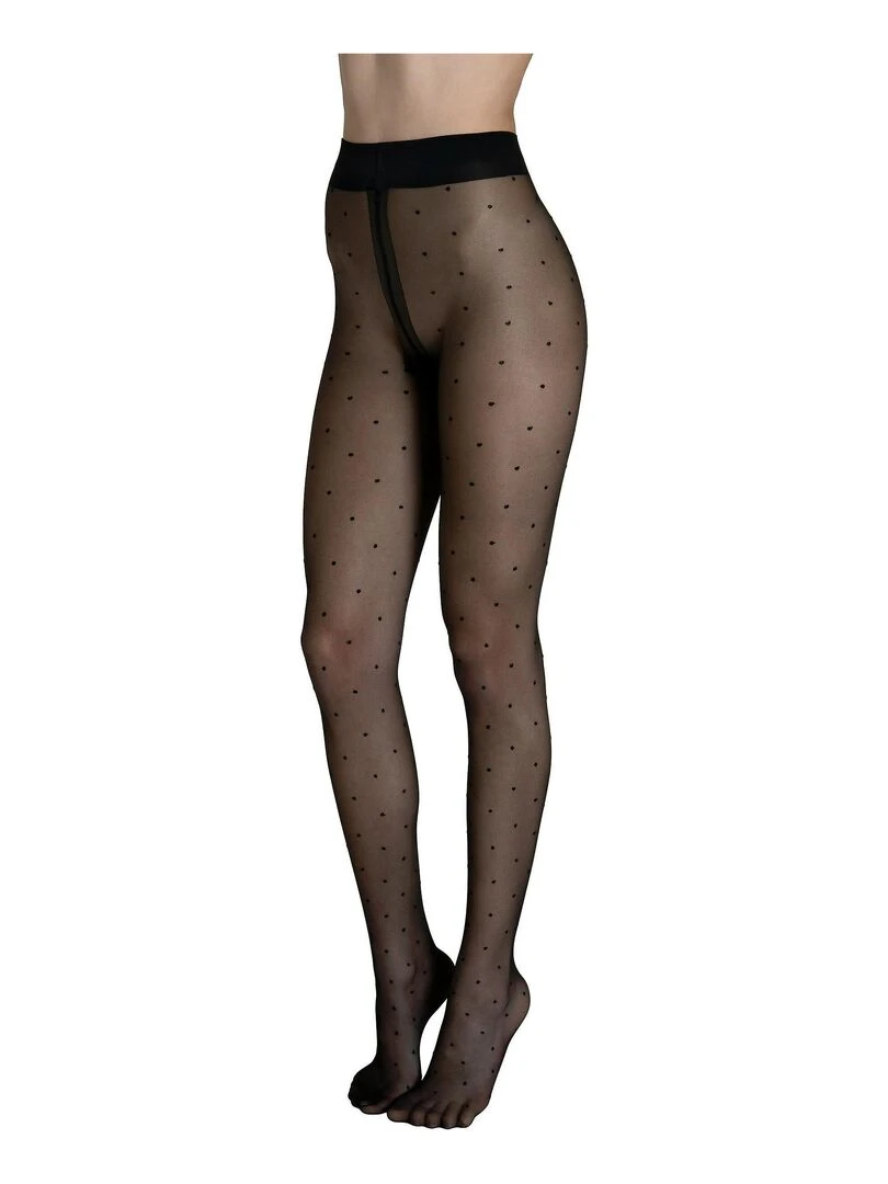 Collants 20 DEN à pois Fashion Dots noir   Noir