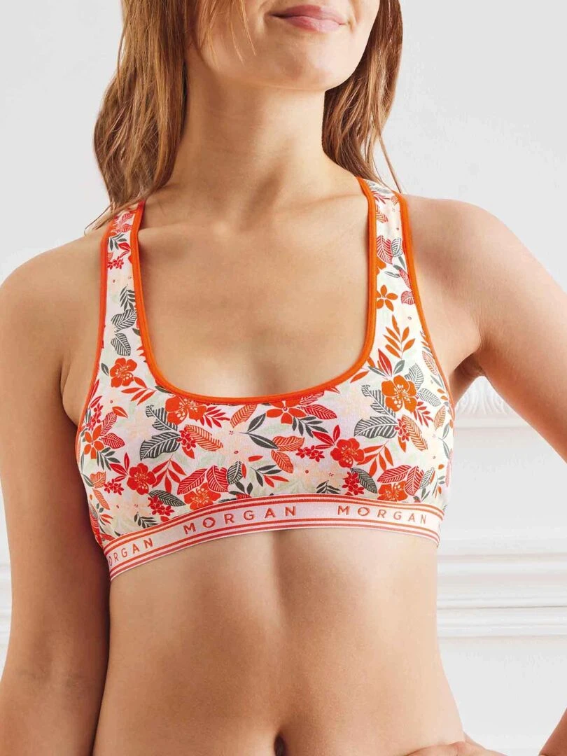 Brassière INES Morgan Blanc Orange
