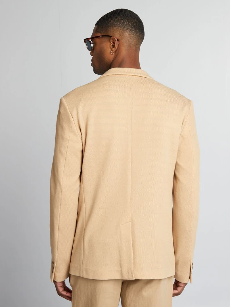 Blazer en maille piquée   Beige