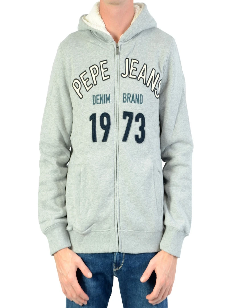 Sweat Capuche Pepe Jeans Enfant Unai Gris