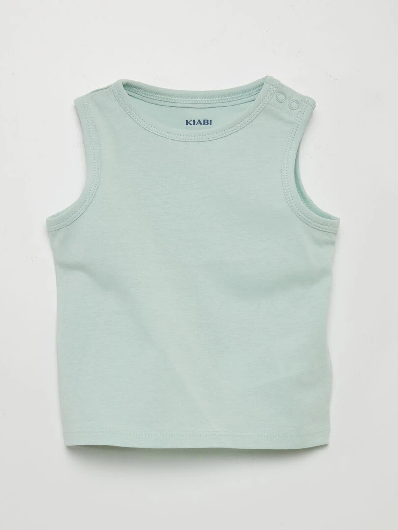 Lot de 4 débardeurs unis orange/blanc/bleu/gris