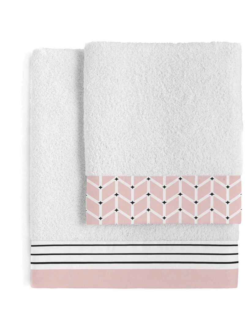Lot de serviettes Blush "Happyfriday" Blanc