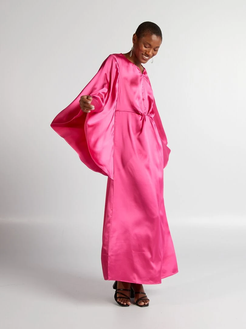 Robe satinée Rose