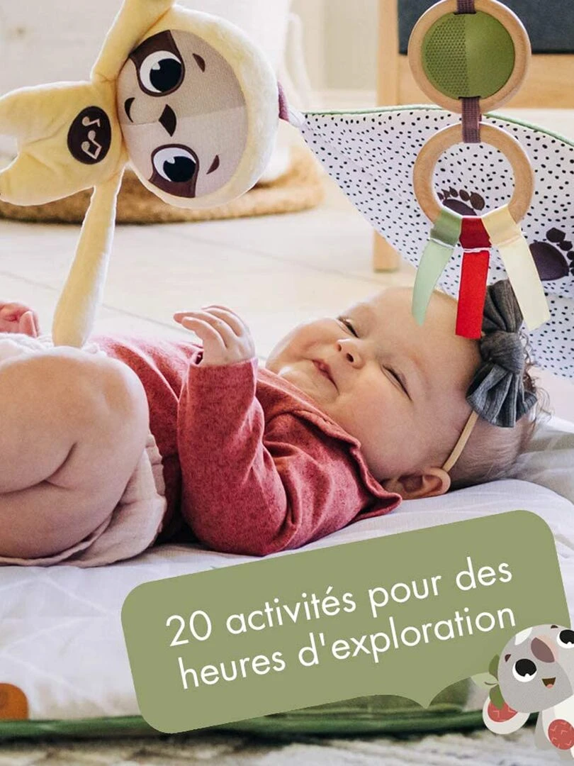 TINY LOVE Tapis d'Éveil Boho Chic Tapis de Jeu Arche de Jouets en Bois Dès la Naissance Multicolore