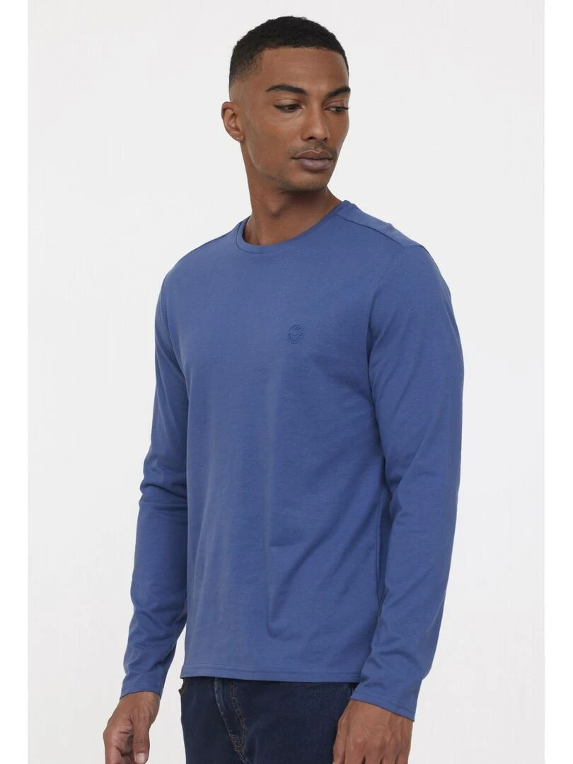Lee Cooper T Shirt manches longues coton regular AREO Gris