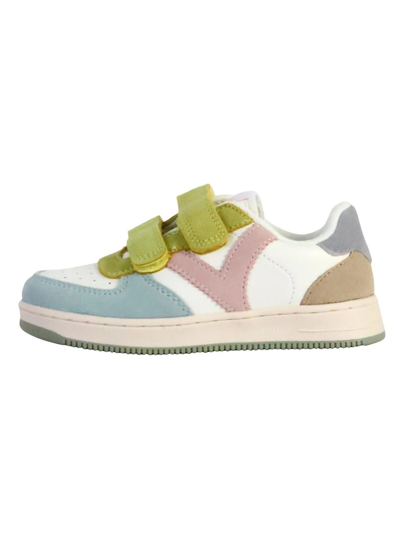 Basket Cuir Enfant Victoria Multicolore