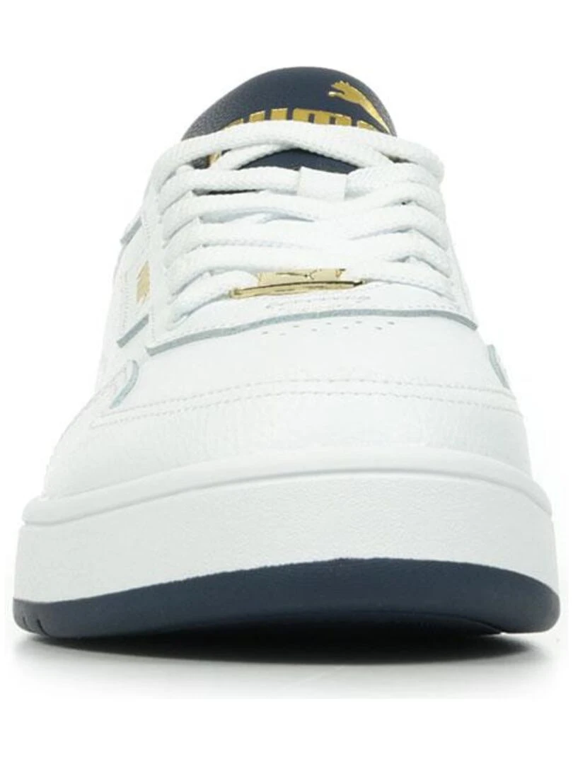 Baskets PUMA Court Classic Lux   Blanc Bleu marine