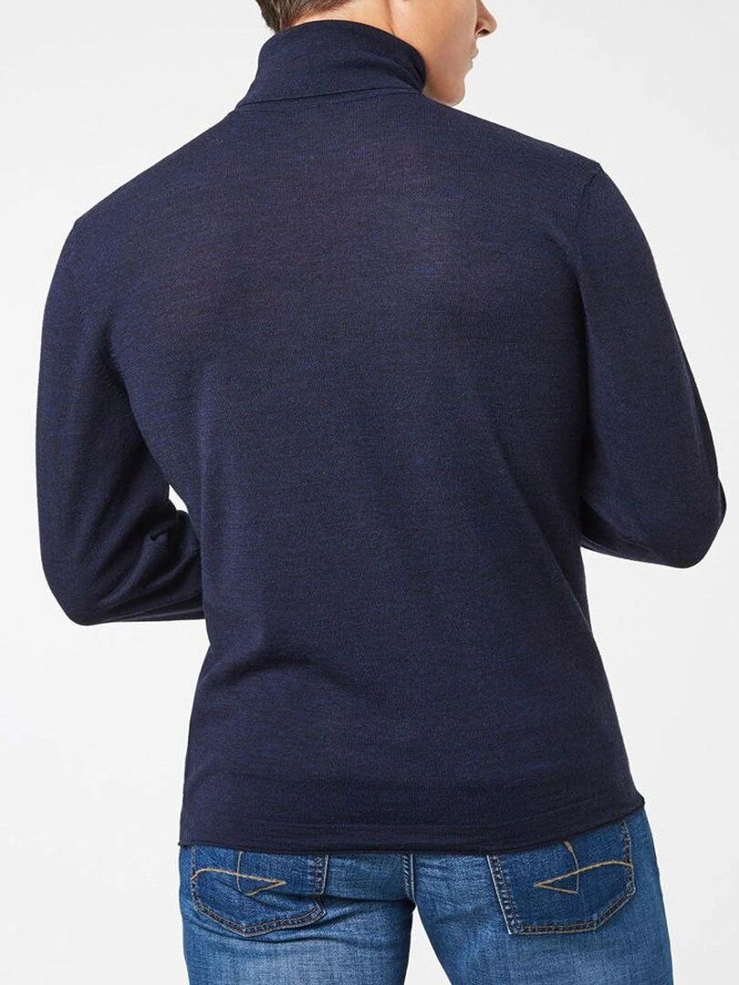 Pull col roulé Kebello Bleu marine