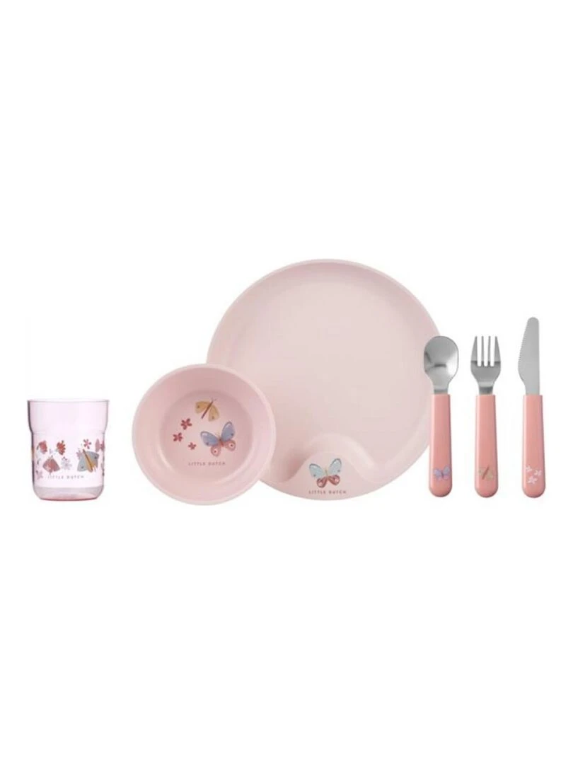 Coffret repas enfant mio 6 pcs Flowers & Butterflies Multicolore