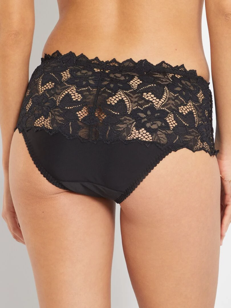 Shorty dentelle 'Sans Complexe' noir