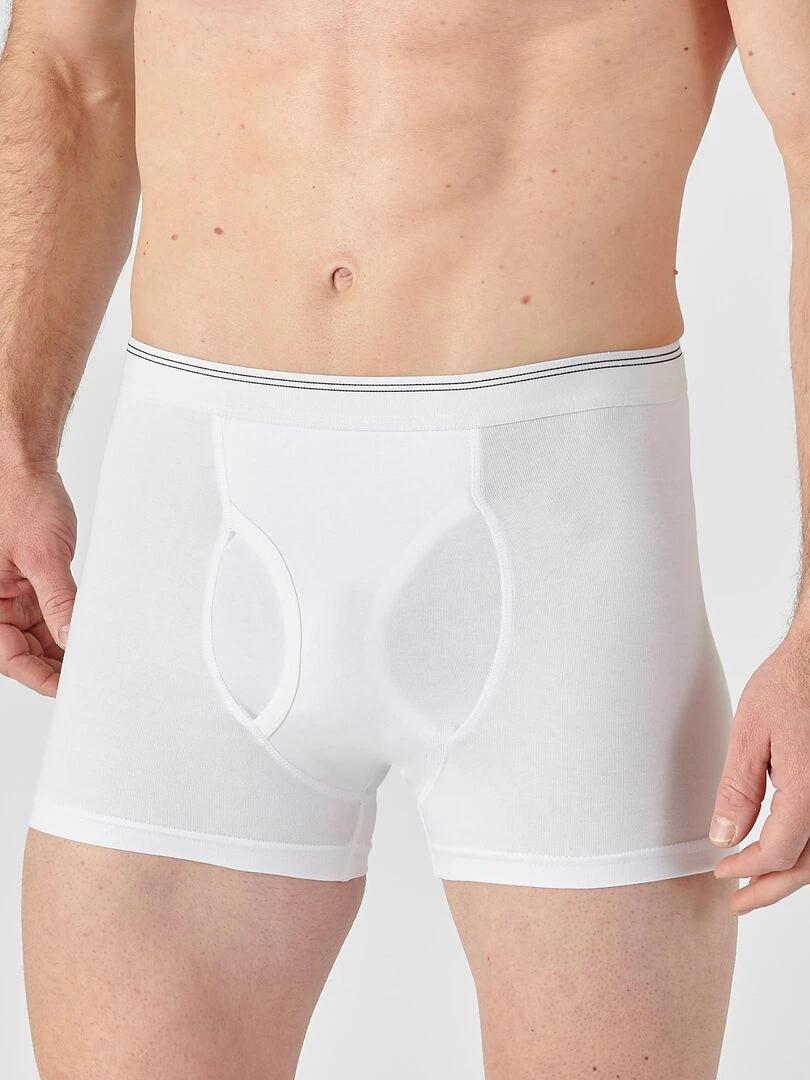 Lot de 3 boxers ouverts Damart Blanc
