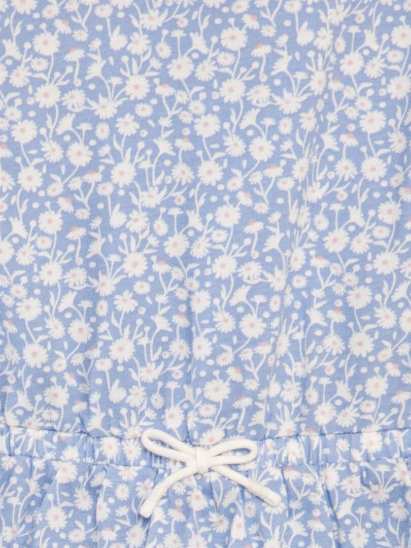 Robe imprimée en jersey Bleu