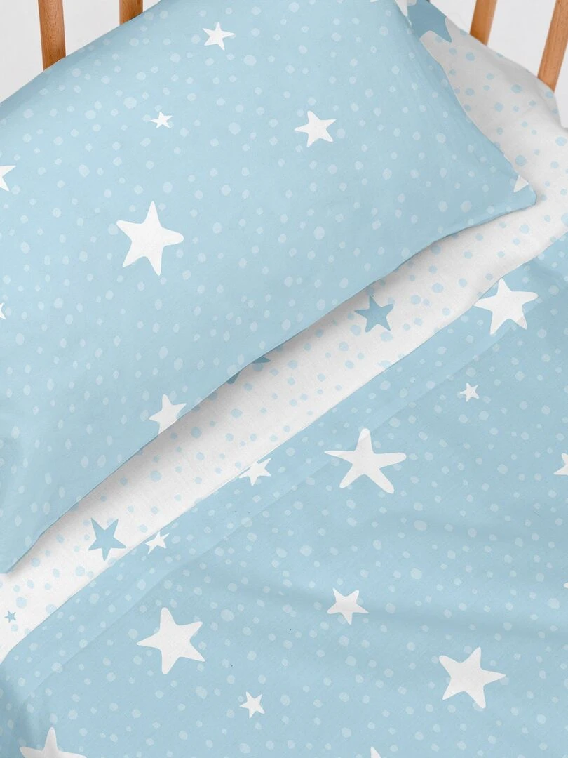 Parure de lit 2 pièces Little star Berceau "Happyfriday"   Bleu