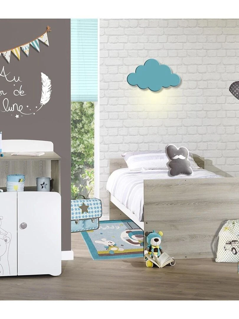 Lit combiné TEDDY   BABYPRICE   Blanc