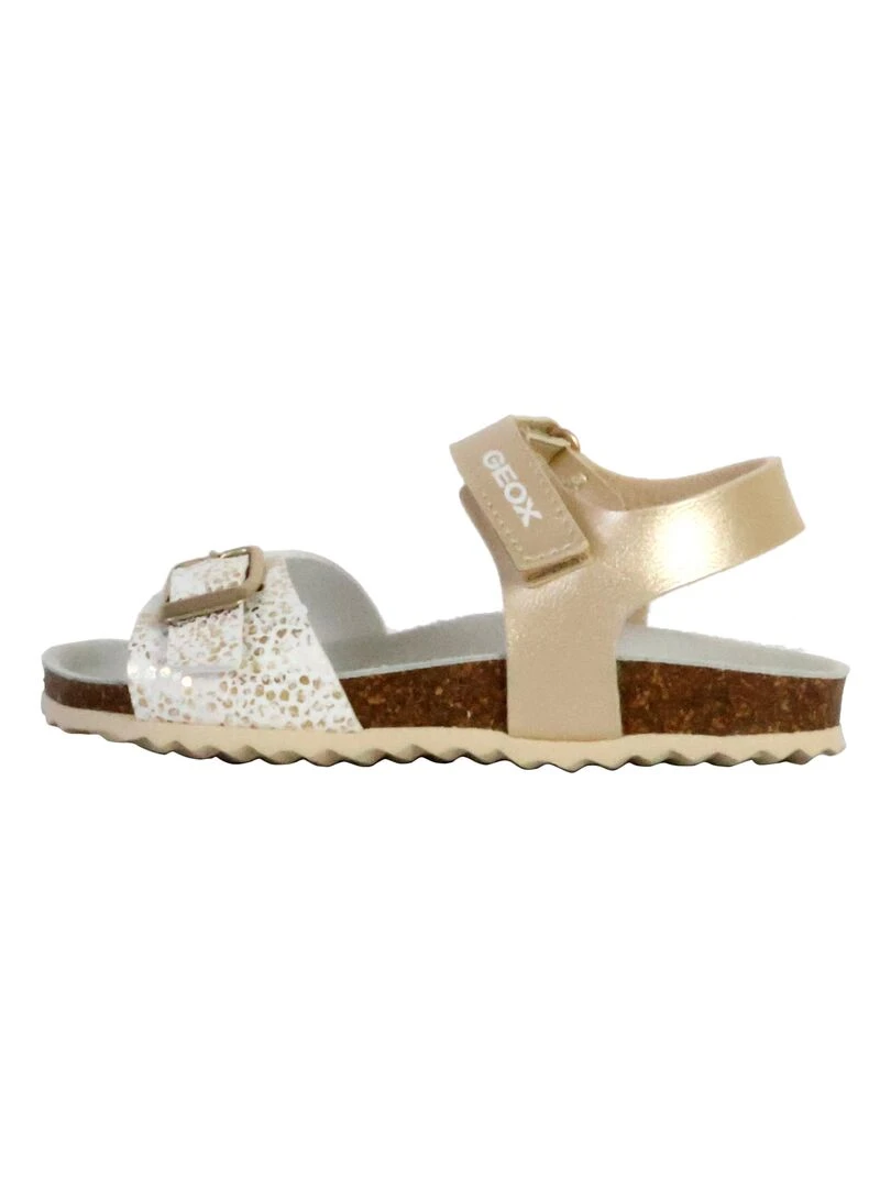 Sandale Cuir Enfant Geox Adriel Blanc
