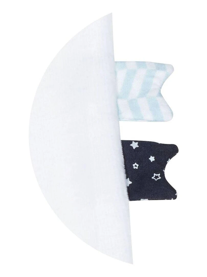 Pyjama bébé à manches longues en velours   SAUTHON   Blanc Bleu marine