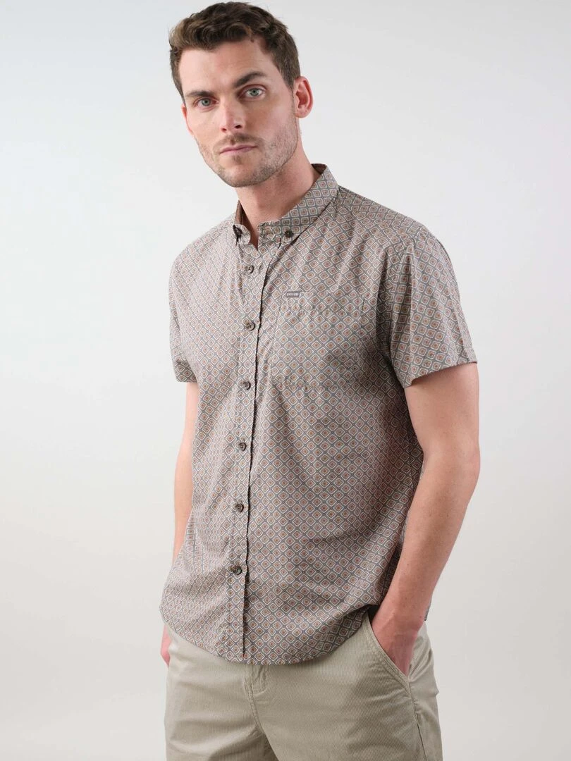 Chemise en coton pour homme 'Deeluxe'   Marron