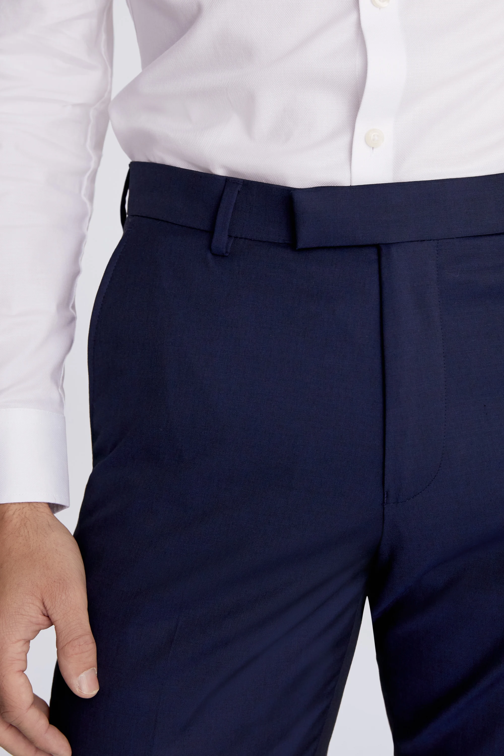 Tailored Fit Ink Stretch Trousers   Buy Online at Moss