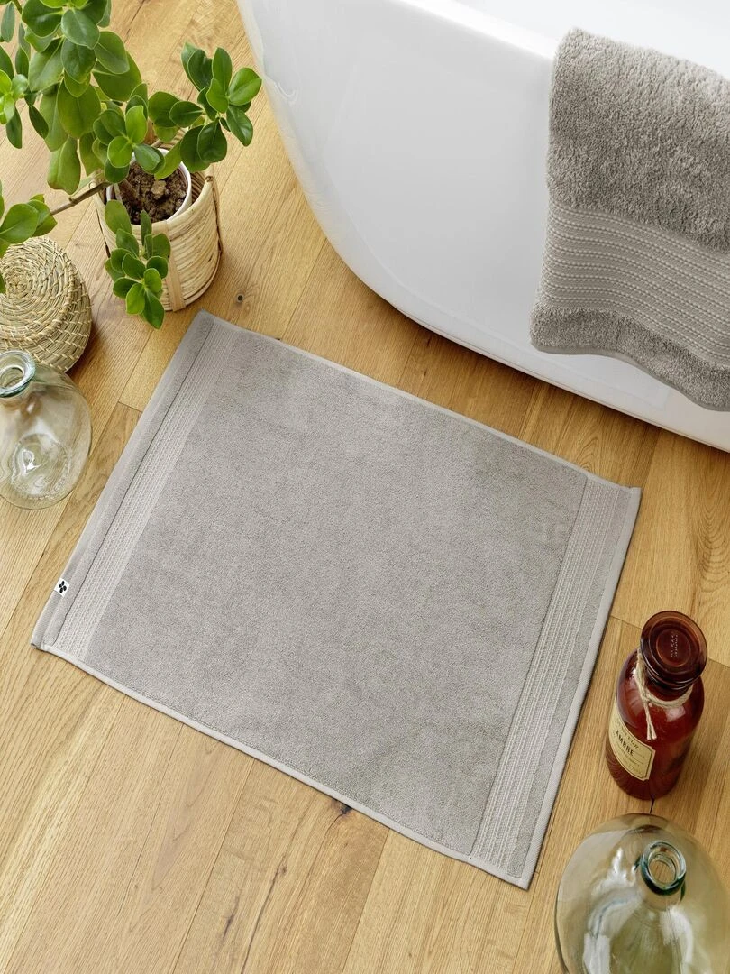 Tapis de bain coton Collection Garance Gris moyen